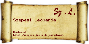 Szepesi Leonarda névjegykártya